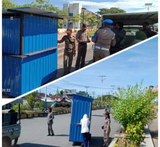 Gerobak Pedagang Kaki Lima Diamankan Satpol PP Masohi Saat Tertibkan Ruas Jalan Jaksa