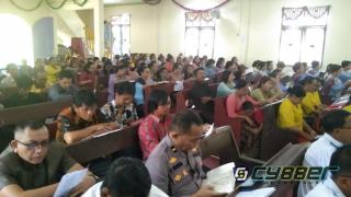 Polres Siak Hadiri Undangan Pesta Perak Gereja HKI Jemaat Bunut Resort Perawang