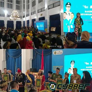 Patriot Siliwangi Sejati Serahkan Wangsit Dalam Acara RAKERNAS Agung KNPI 