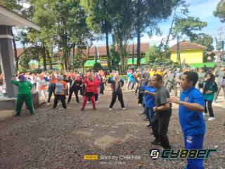 Bugar Aerobic Bersama Forkopimcam Cikajang Di Hari Jadi Garut.
