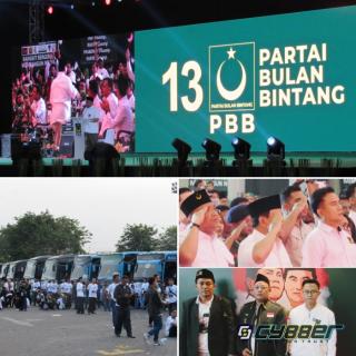 Ribuan Kader DPC Partai Bulan Bintang Kota Cilegon Hadiri Perayaan Puncak Milad ke-25 di ICE BSD,Partai Bulan Bintang