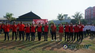 WBP Lapas Cilegon Laksanakan Apel Pembukaan Pekan Olahraga dan  Seni HDKD Ke-78