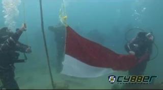 Merah Putih Kembali Berkibar di Kedalaman Laut Selat Sunda