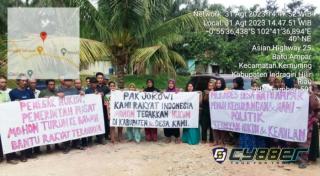 Aksi Masyarakat Batu Ampar Tolak Hasil Pilkades Curang Yang Dimenangkan Mahroni