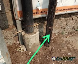 Diduga Belum Kantongi Izin Perusahaan My Republik Sudah Memasang Tiang dan Kabel Fiber Optik
