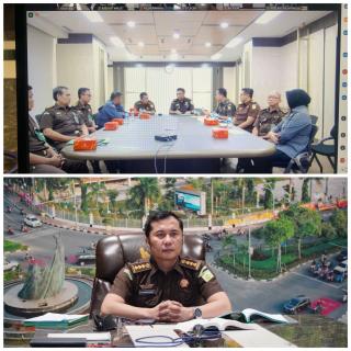Asisten Intelijen Kejaksaan Tinggi Riau mengikuti Kegiatan Rapat Optimalisasi Kinerja Posko Pemilu Kejaksaan secara virtual