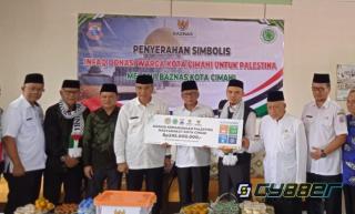 PJ Wali Kota Cimahi Menyerahkan Bantuan Donasi Untuk Palestina