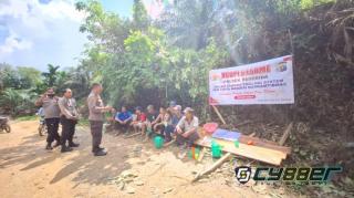 Polsek Seberida Gelar Cooling System dan Sosialisasi Pemilu Damai Diujung Wilayah