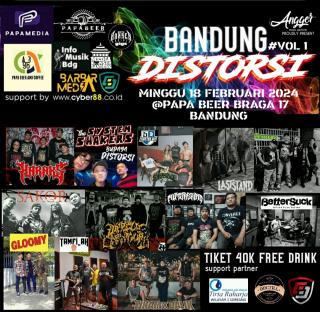 Komunitas Musik Indie Bandung ANGGER Music Perform Gelar Bandung Distorsi Vol 1