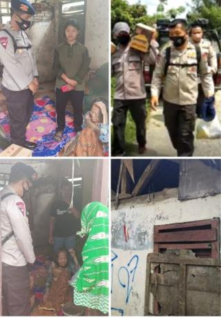 Ramadhan Berbagi, Senyum Nenek Tijah Untuk Komandan Brimob Cikarang