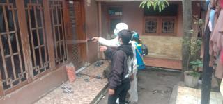 Ormas Briges Distrik Palasari Cibiru Gelar Bhakti Sosial Penyemprotan Disinfektan