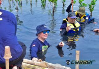 Aksi Nyata ARGADIKA PD DKI Jakarta dan Instansi Terkait, Tanam Mangrove di Pantai Indah Kapuk