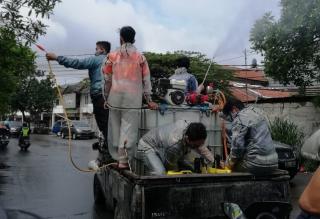 Karang Taruna Desa Sayati dan Marsel Sosialisasi Peningkatan Disiplin Pencegahan Covid-19 