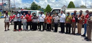 Aksi Berbagi Kasih PMI Kab. Keerom Dalam Pencegahan Virus Covid 19 di Kab. Keerom