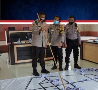 Polres Pandeglang gelar Tactical Floor Game (TFG) Untuk Mengantisipasi Adanya Aksi Unjuk Rasa Tolak Omnibus Law