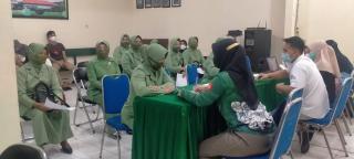 Giliran Persit Ranting Dan Keluarga Besar TNI Kodim 0712/Tegal Di Vaksin 