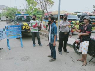 Kapolsek Sindang Pimpin Ops Yustisi Tiga Pilar Penertiban Penggunaan Masker