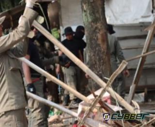 Satpol PP Kabupaten Boogor, Bongkar Ratusan Bangunan Liar kecamatan Ciseeng