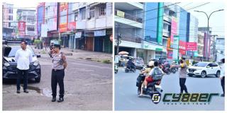 Turun ke Jalan, Wakapolda Jambi Pastikan Kelancaran Lalu Lintas Pagi di Kota Jambi