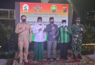 Penandatanganan MOU Sinergitas Serta Kemitraan Ketahanan Pangan antara Santri Tani NU Dengan TNI dan Polri