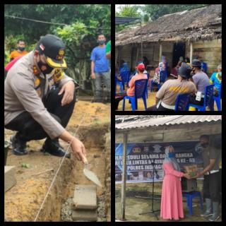Polres Inhu Bangun Rumah Baru Buk NUR 