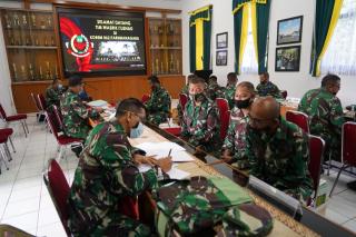 Danrem 062/TN Menerima Kunjungan Kerja Tim Pengawas Post Audit Jenad