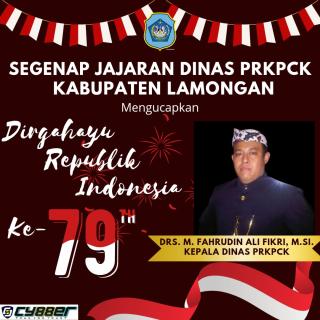 Kepala Dinas PRKPCK Lamongan Beserta Jajarannya Mengucapkan Dirgahayu Kemerdekaan Republik Indonesia Ke-79