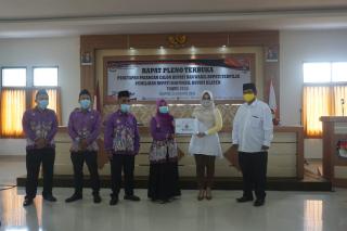 KPU Klaten Tetapkan Hj Sri Mulyani dan H Yoga Hardaya SH MH Sebagai Bupati dan Wakil Bupati  Terpilih Pilkada 2020 