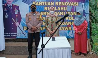 Kebut Pengerjaan, Hari Ini Kapolres Sumedang Serahkan Rutilahu Bantuan Kapolda Jabar
