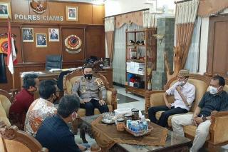 Ciptakan Sinergitas, KPU Ciamis Bersilaturahmi Ke Mapolres Ciamis