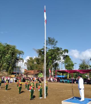Upacara Peringatan Kemerdekaan RI Ke-75 Desa Sukahati Cilawu Garut, Berlangsung Khidmat dan Antusias 