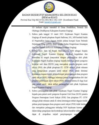 PT GTW: Mari Kita Sukseskan Program PSR Jokowi