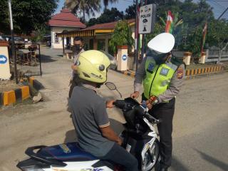 Hari ke 4 Operasi Patuh Lancang Kuning, Satlantas Polres Inhu Sudah Tilang Puluhan Kendaraan