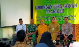 Bimbingan Pranikah Di KUA Klaten Utara, Koramil 24/Klaten Utara Dukung Penguatan Ketahanan Keluarga