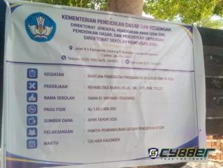 Pembangunan Proyek Rehabilitasi SMAN 01 Mesuji  Diduga Asal-asalan