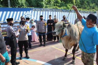 Polres Banjar Polda Jabar Potong Hewan Qurban 3 Sapi Dan 15 Kambing