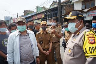 Polres Cimahi Tinjau Relokasi  Pasar Padalarang Bandung Barat