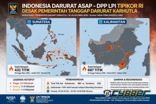 DPP LPI Tipikor RI Desak Pemerintah Tetapkan Status Tanggap Darurat Karhutla  