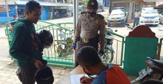 Laksanakan Ops Yustisi, Forkopimcam Cimaragas Ciamis Himbau 3M dan Tindak Pelanggar Disiplin Protokol Kesehatan