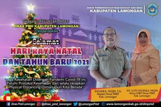Kepala Dinas PMD Lamongan Mengucapkan Selamat Hari Raya Natal Dan Tahun Baru 2021