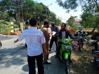 Pelaksanaan Penegakan Perbup Indramayu No. 45 tahun 2020 , Tiga Pilar Kecamatan Lelea Gelar Ops Yustisi