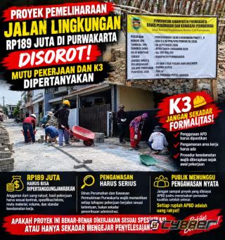 Proyek Paving Block Rp189,9 Juta di Purwakarta Disorot, Disperkim Didorong Buka Pengawasan dan Pastikan Mutu