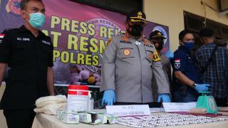 Polres Cianjur Polda Jabar Konferensi Pers Ungkap Kasus Peredaran Narkotika