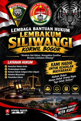 Justice For All, "Lembakum SILIWANGI Korwil Bogor"Siap Untuk Melayani Permasalahan Hukum Dimasyarakat Luas 
