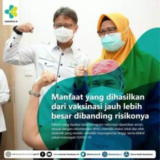 Kemenkes : Jangan Takut Vaksinasi Covid-19, Efeknya Hanya Mengantuk