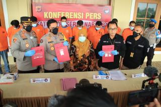 Konferensi Pers Pengungkapan Jaringan Lapas oleh Satres Narkoba Polres Cianjur Polda Jabar