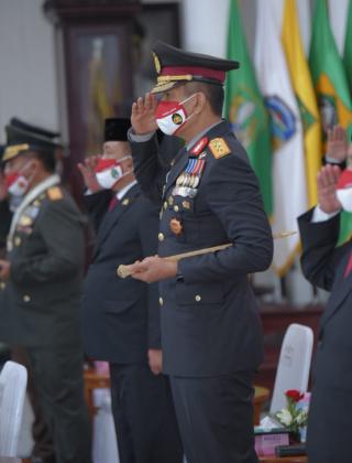 Kapolda Jabar Ikuti Upacara Peringatan HUT RI ke 75 Secara Virtual