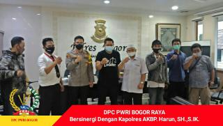 Persatuan Wartawan Republik Indonesia (PWRI) Meningkatkatkan Sinergi Dengan Kapolres Bogor Provinsi Jawa Barat