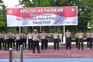 Polres Inhu Lakukan Sosialisasi Pencegahan Penularan Covid19 Untuk Mengurangi Aktivitas Masyarakat di Luar Rumah