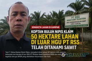 Tanam Sawit di Luar HGU, Koptan Buluh Nipis Klaim PT RSS Kuasai 50 Hektare Lahan Warga